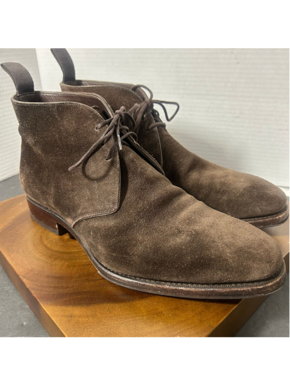 Women's Carmina Shoemaker Suede Loden Chukka Boots Brown Size 7 Hipster Comfort